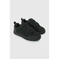 COLLOKY - Zapatilla Escolar Negra de niño con Cordones y Suela Antideslizante