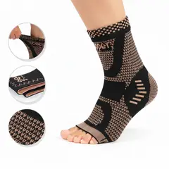 GENERICO - Tobillera de Compresión Fibra de Cobre - Talla L