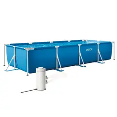 INTEX - Piscina Estructural 7127 Litros Small Frame Set 450x220x84 Cm + Bomba