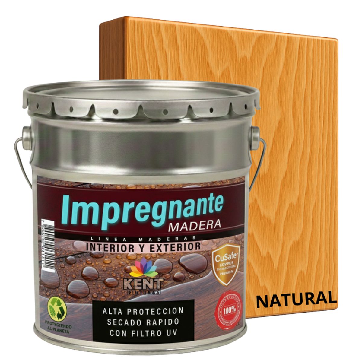 KENT - IMPREGNANTE MADERA - ANTI TERMITAS- TINETA 4G - NATURAL