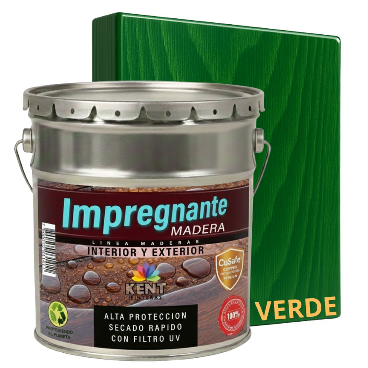 KENT - IMPREGNANTE MADERA - ANTI TERMITAS- TINETA 4G - VERDE IMPREGNADO