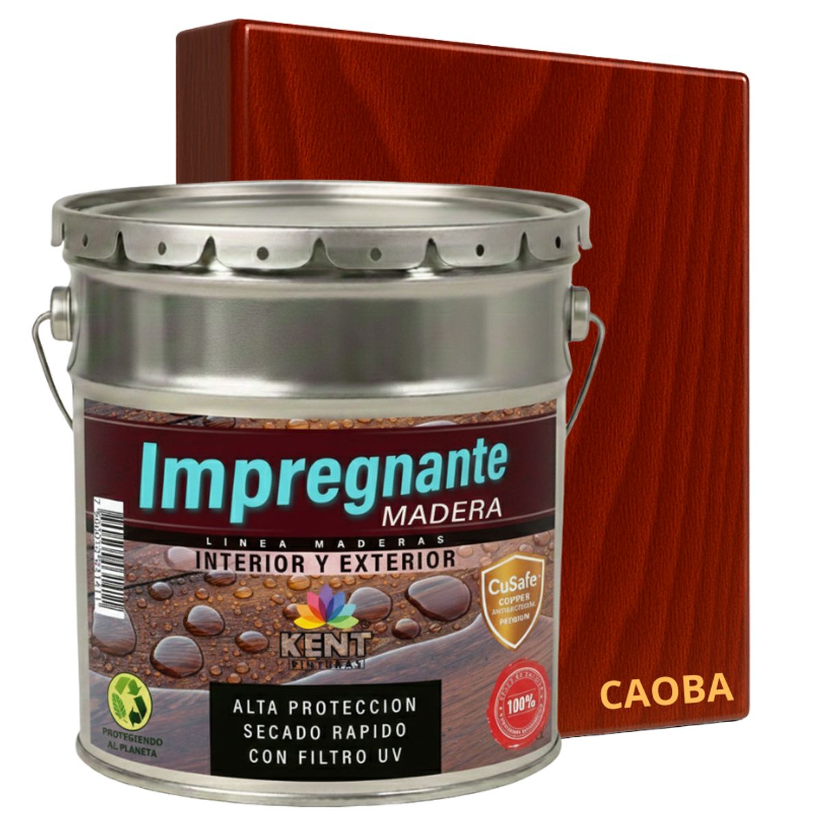KENT - IMPREGNANTE MADERA - ANTI TERMITAS- TINETA 4G - CAOBA