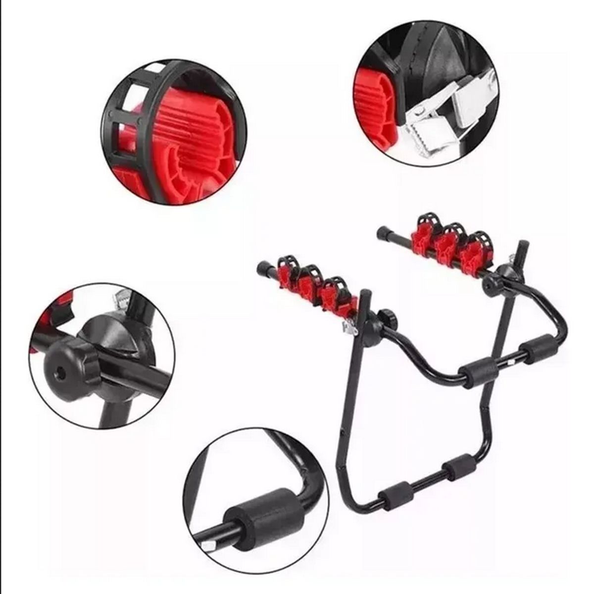 GENERICO - Porta Bicicletas Para Automóvil Y Suv Engache 3 Piezas Negro