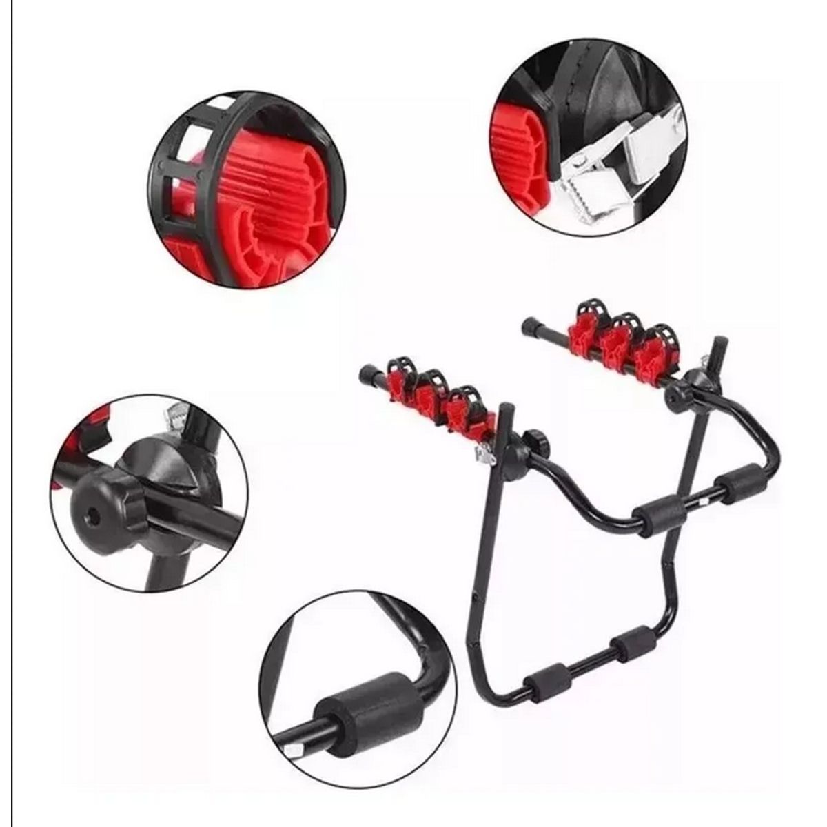 GENERICO - Porta Bicicletas Para Automóvil Y Suv Engache 3 Piezas Negro