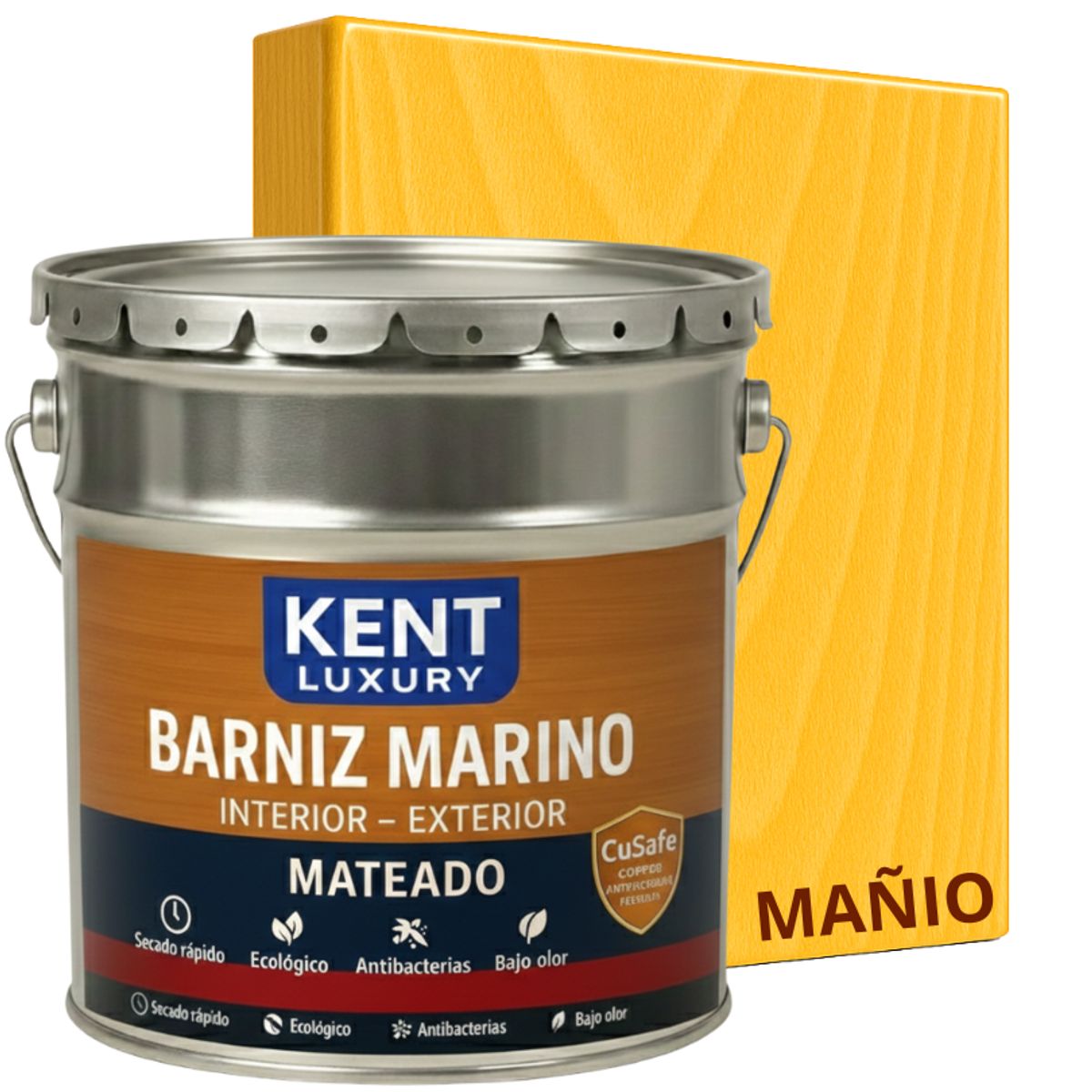 KENT - BARNIZ MARINO MATEADO - ANTI TERMITAS - TINETA 4G - MAÑIO