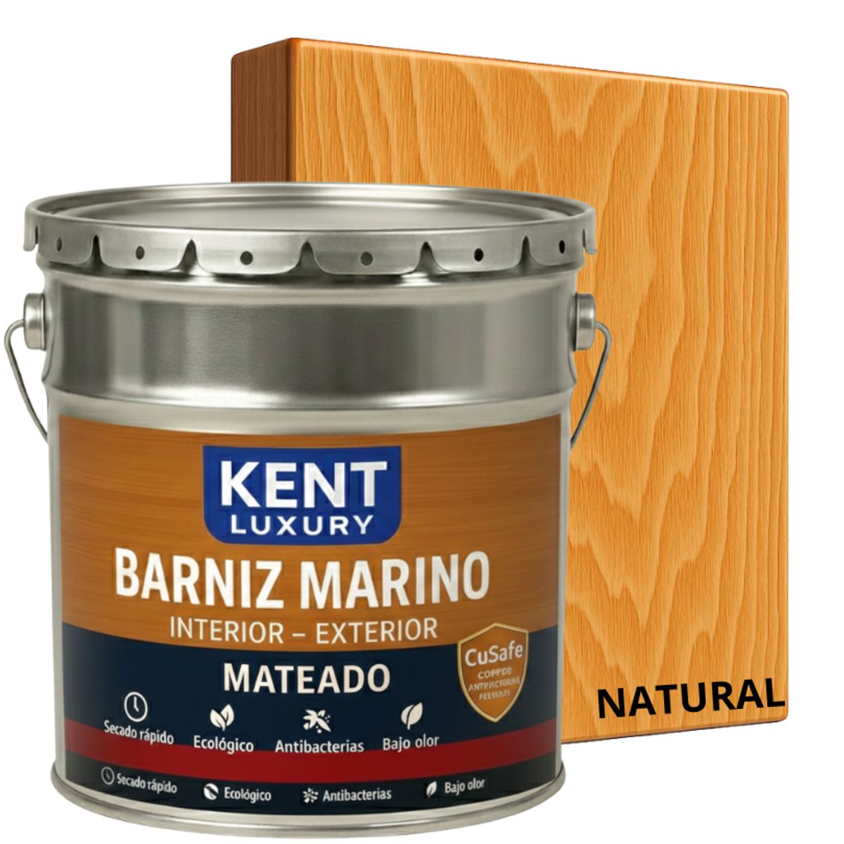 KENT - BARNIZ MARINO MATEADO - ANTI TERMITAS - TINETA 4G - NATURAL