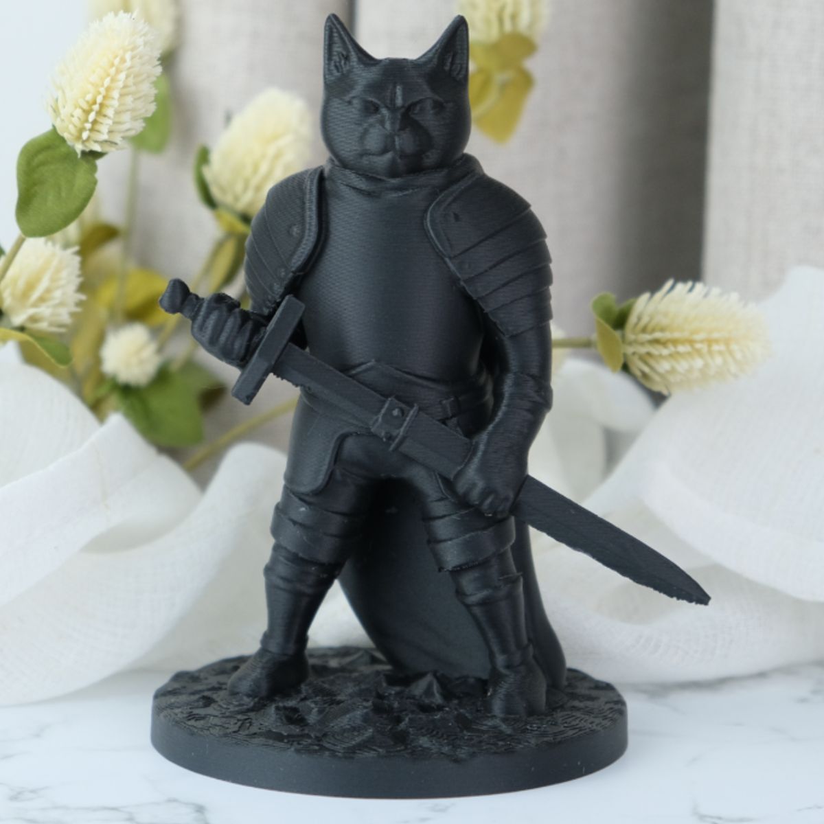 GENERICO - Figura Decoración- Escultura Gato Caballero