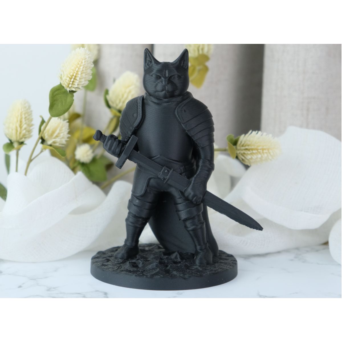 GENERICO - Figura Decoración- Escultura Gato Caballero