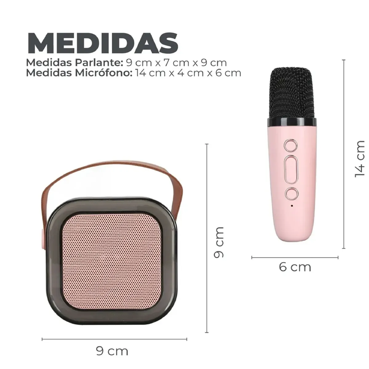 GENERICO - Mini Parlante Karaoke Con Micrófono K12