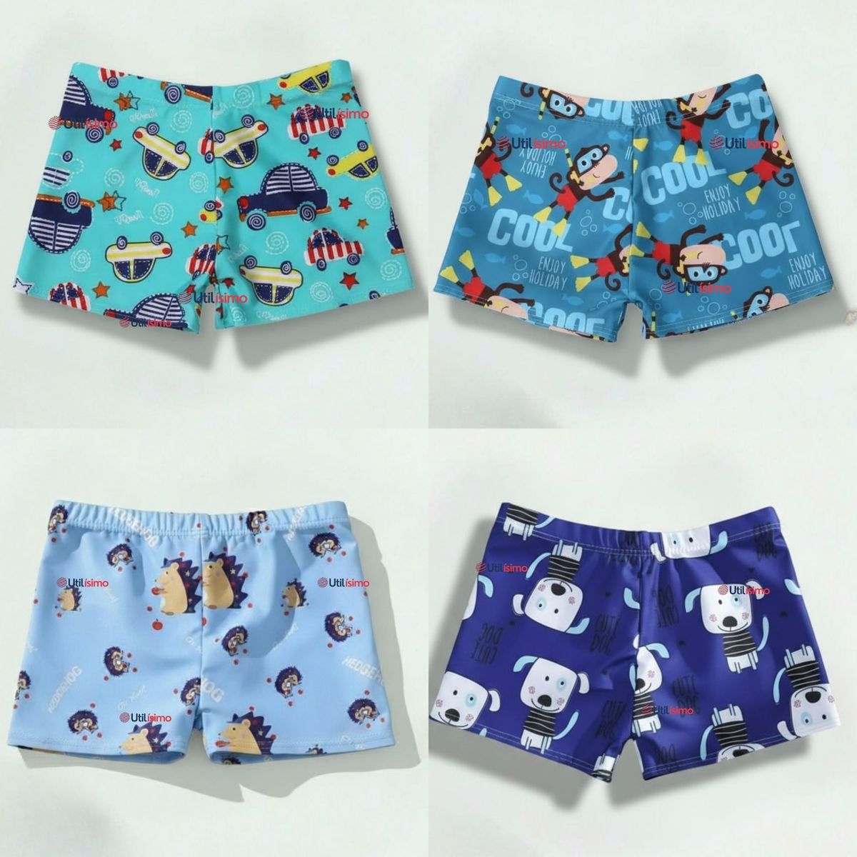 JUMP KIDS - Short De Playa Para Niños Traje De Baño Pantalón Corto Diseños Surtidos