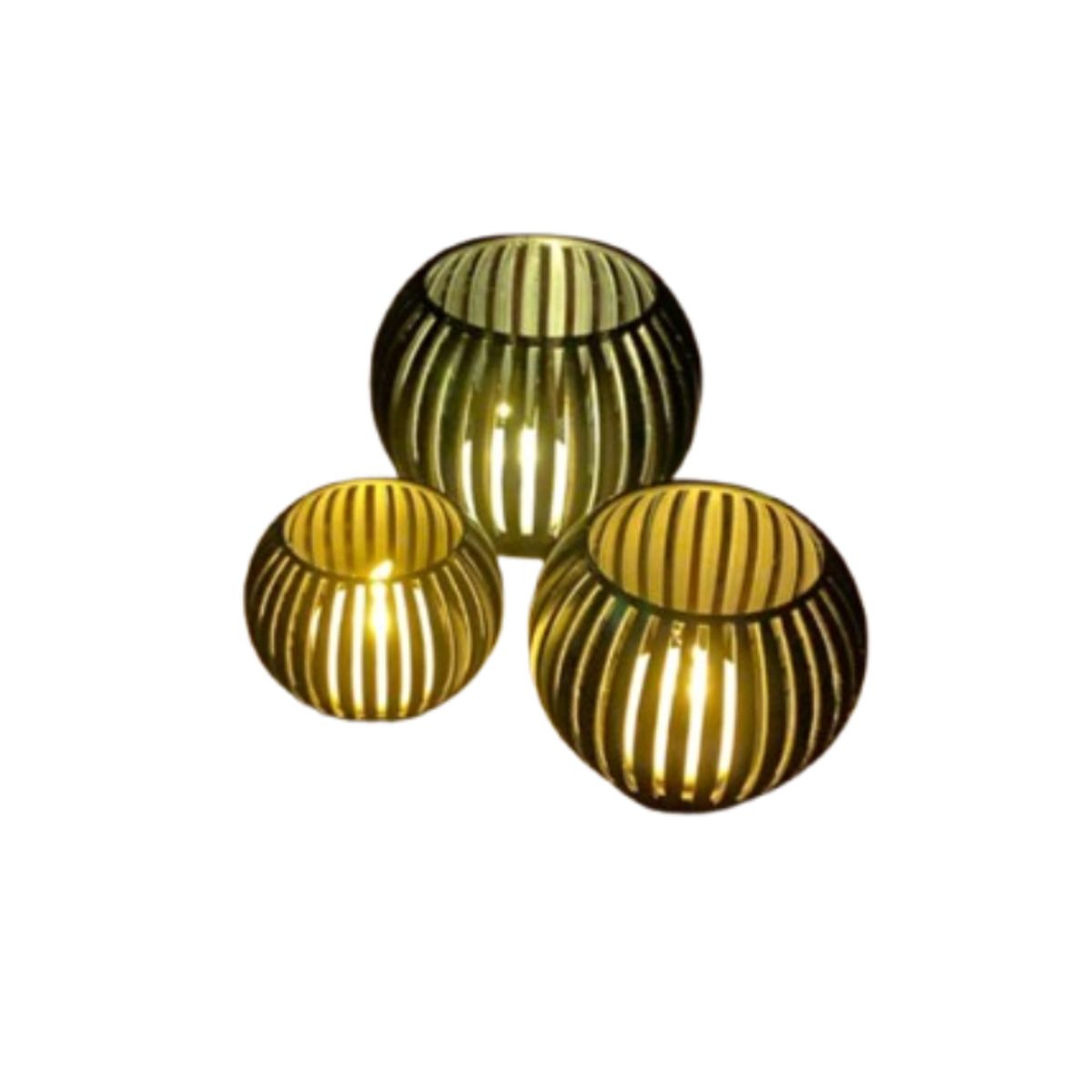 GENERICO - Pack 3 Portavelas LED Elegantes