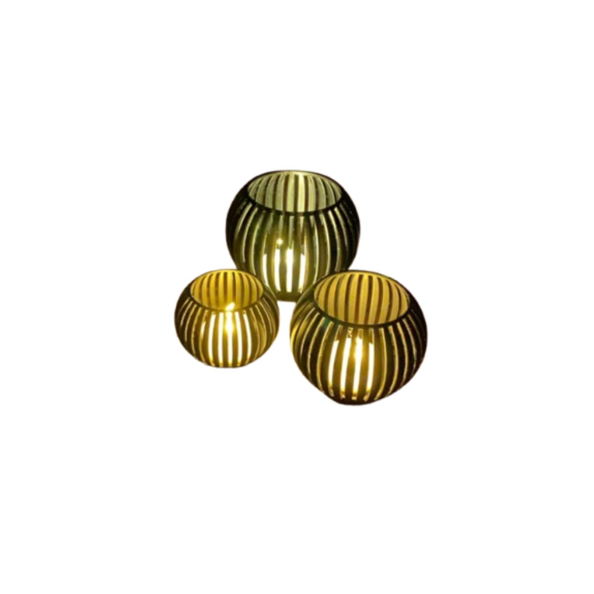 GENERICO - Pack 3 Portavelas LED Elegantes
