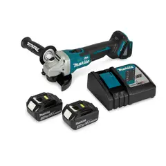 MAKITA - Esmeril angular inalámbrico DGA458 RFE-3 2 baterías 3.0Ah + cargador
