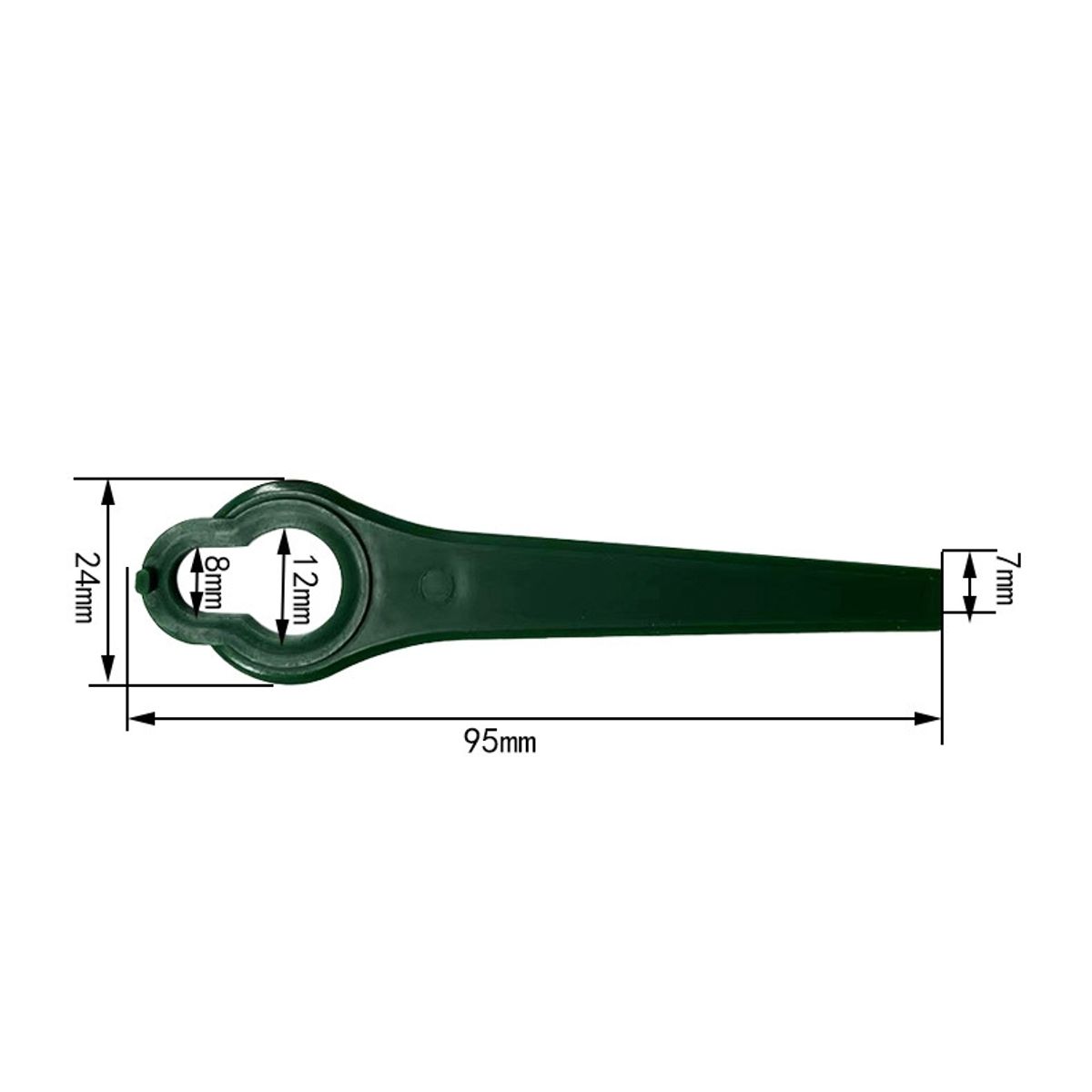 GENERAL - Cuchillas Plásticas Genéricas L95 Para Cortacésped 10 Pcs
