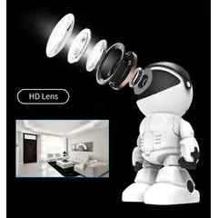 GENERICO - Cámara de seguridad IP con forma de robot para el hogar