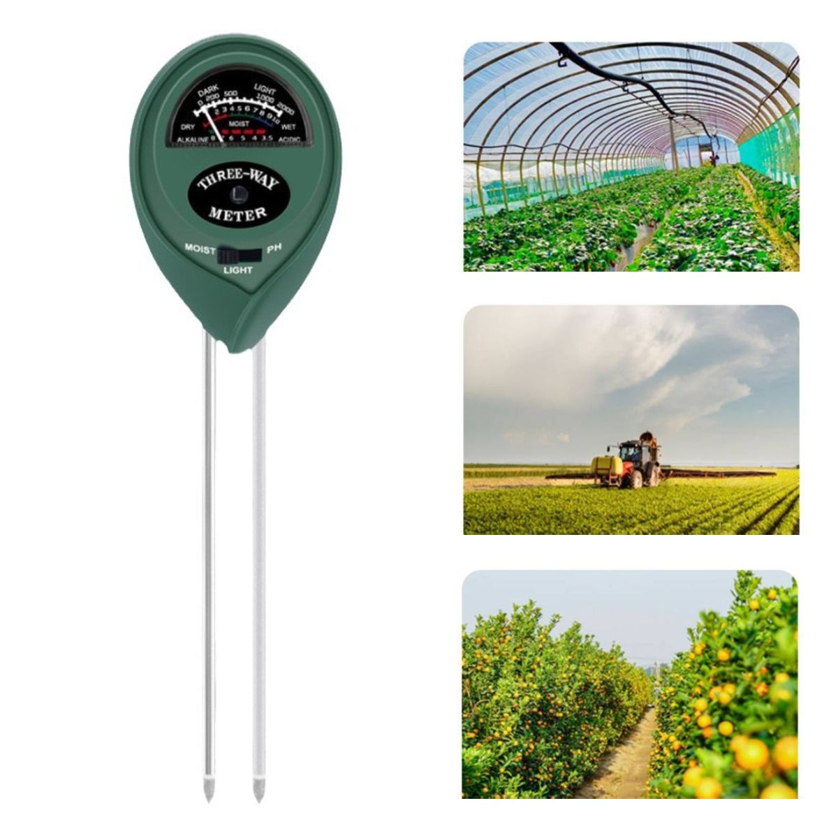 ATURE - Herramienta Medidor De Humedad Del Suelo Jardin Plantas