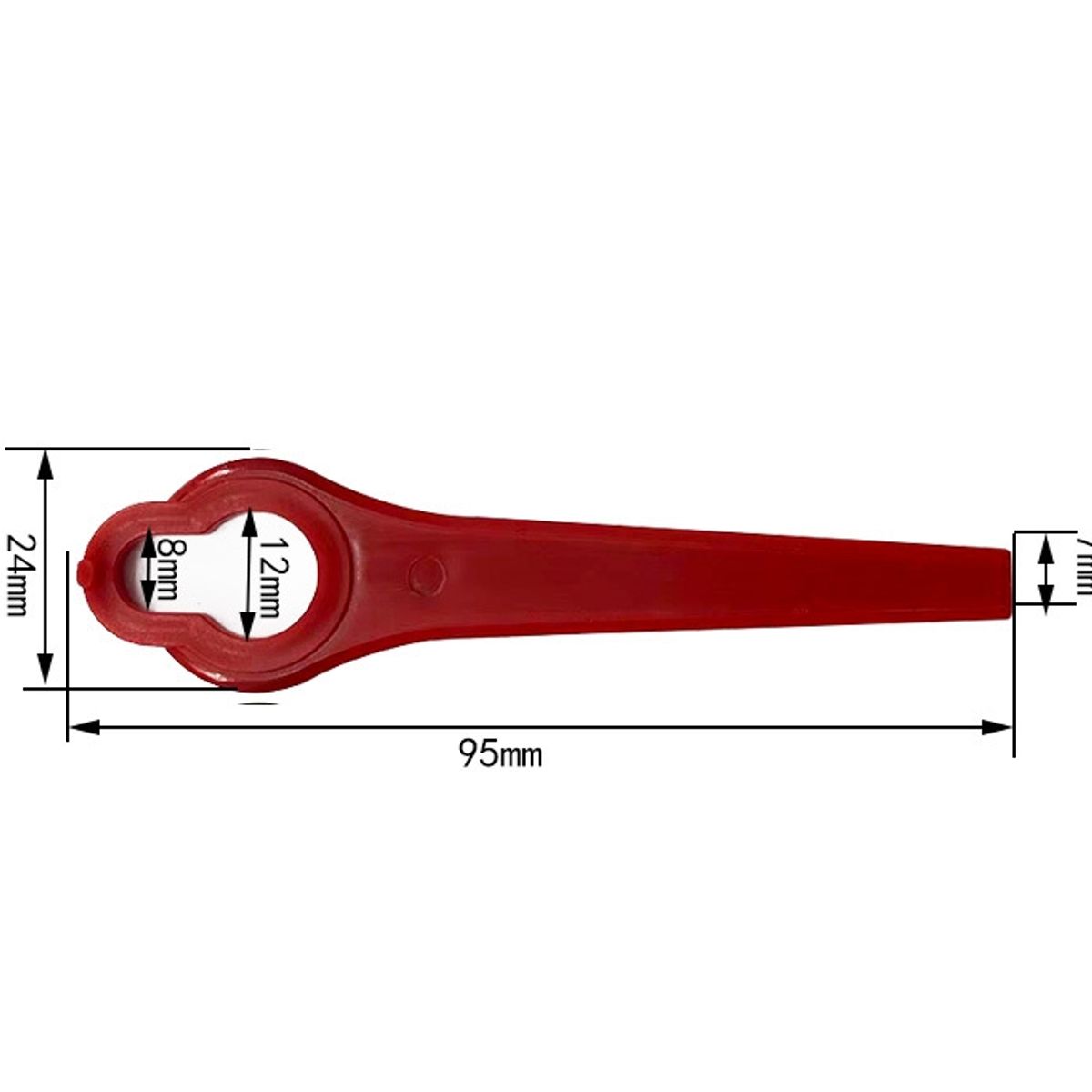 GENERAL - Cuchillas Plásticas Genéricas L95 Para Cortacésped 10 Pcs