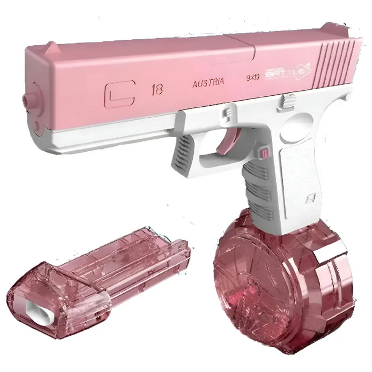 GENERICO - Pistola de agua eléctrica automática y recargable Glock Rosa