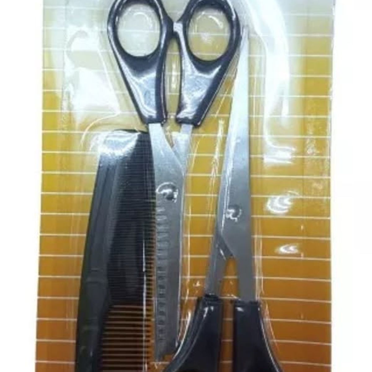 GENERICO - Set 2 tijeras corta pelo y 1 peineta peluqueria