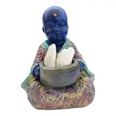 CREA TALLER - BUDA + CUARZO BLANCO DECORATIVO 12CM AZUL