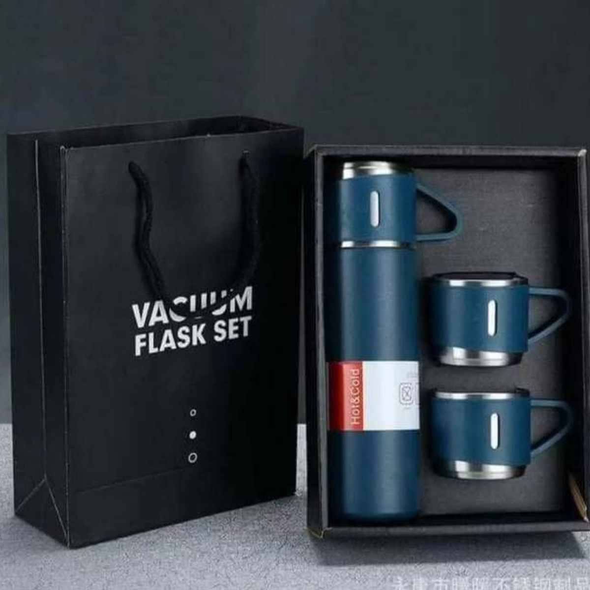 GENERICO - Set termo térmico acero Inox 500ml + 3 tazas