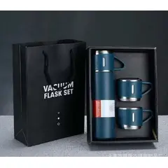 GENERICO - Set termo térmico acero Inox 500ml + 3 tazas