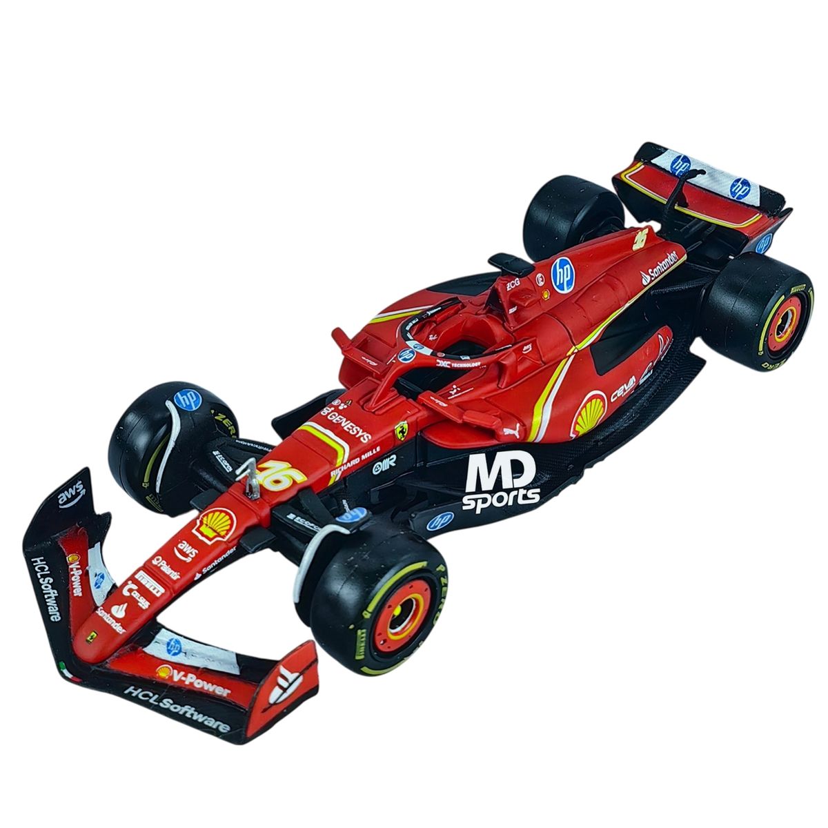 BBURAGO - Auto F1 Ferrari SF-24 GP Monaco Ch Leclerc Caja Normal 1.43