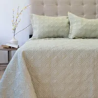 CUBRECAMA QUILT BUBBLY C/N FUNDAS VERDE CLARO 2.5 PLAZAS