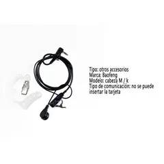 GENERAL - Auriculares Antirradiación Con Tubo De Aire Con Enchufe De 3 Negro