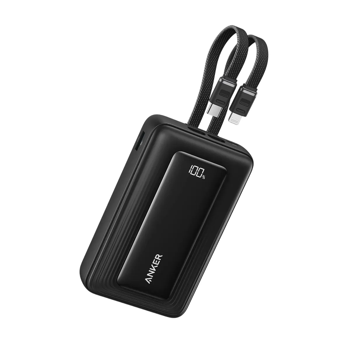 ANKER - Anker Power Bank 20.000 mAh, 30W, Batería Externa con Cables USB-C y Lightning Integrados, Carga Rápida, Múltiples Dispositivos