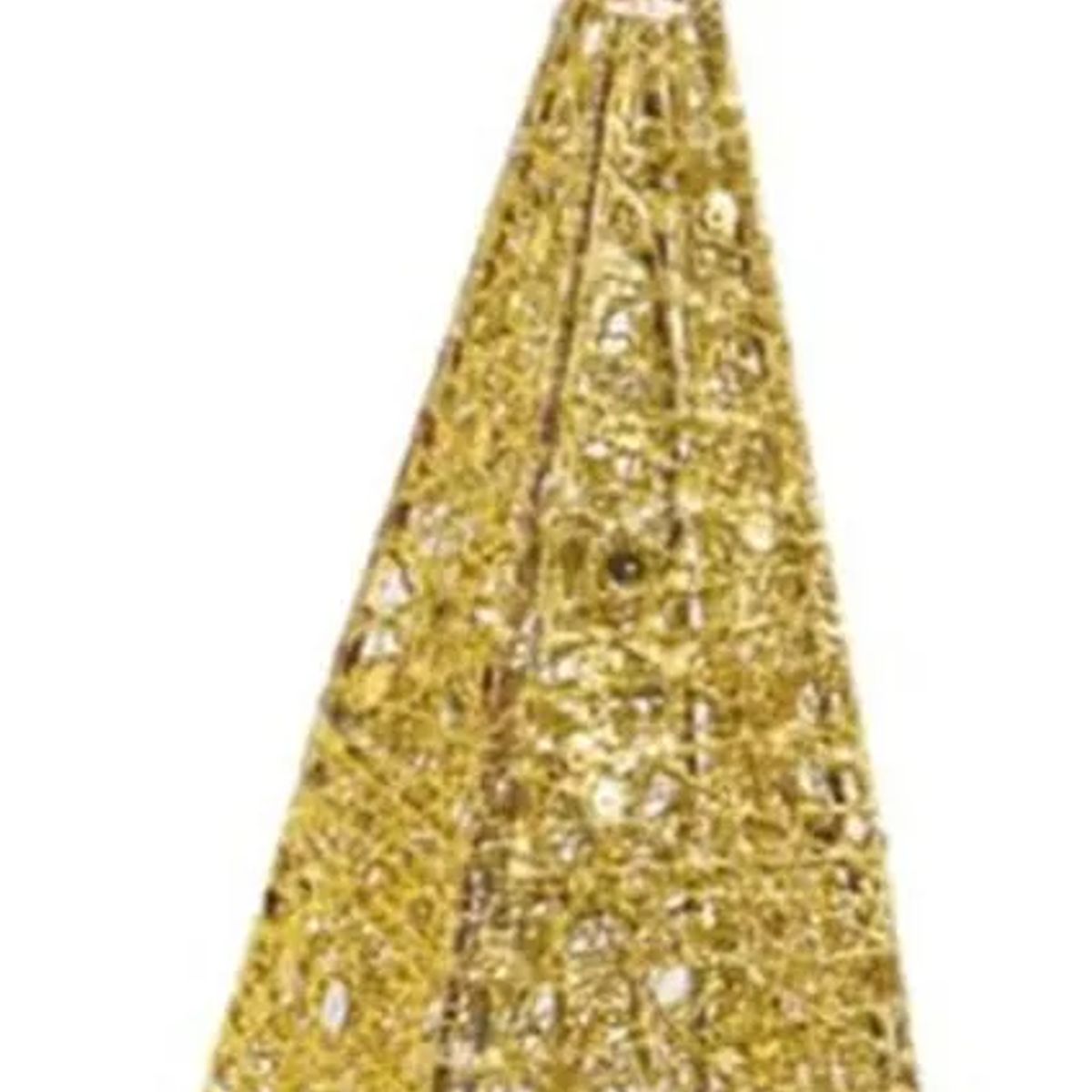 SUPERCENTER - Árbol De Navidad Con Luces Forma De Pirámide Armable 150cm Dorado