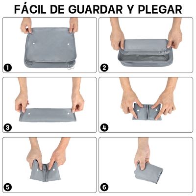 Imagen 2 del producto Set 11 Organizadores De Equipaje De Viaje Bolsa Impermeable Gris