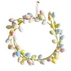 GANGLIAN - Corona Huevos de Pascua Decorativos 36cm - Adorno para Pared Bodas y Jardín