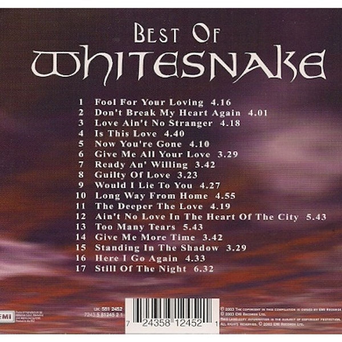 GENERICO - WHITESNAKE - BEST OF WHITESNAKE / CD