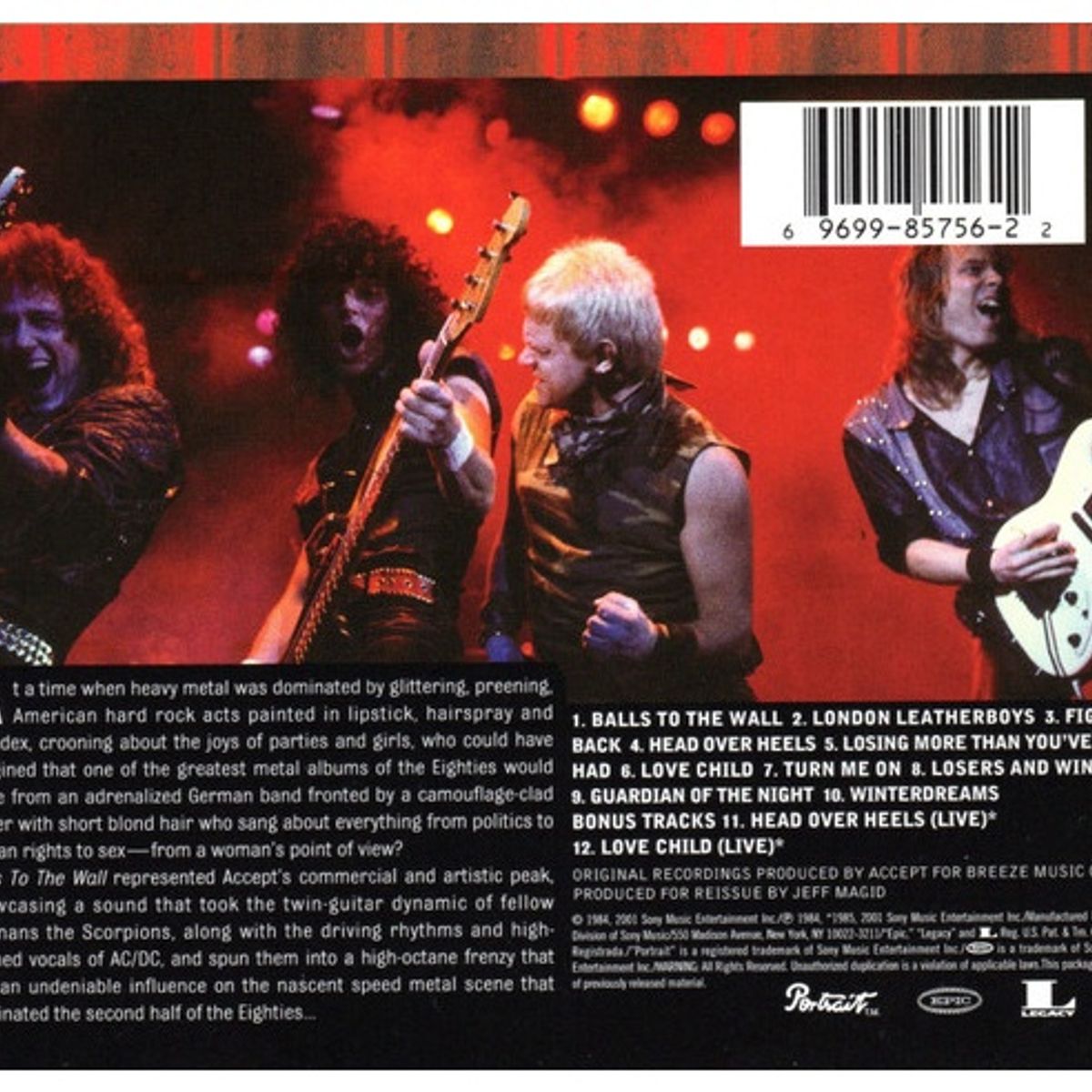 GENERICO - ACCEPT - BALLS TO THE WALLS / CD