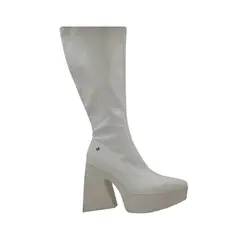 HERIEL - Bota Blanca Plataforma Mujer