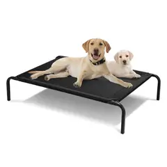 GOODGUAU - Cama Elevada Refrescante Perro Negra XL