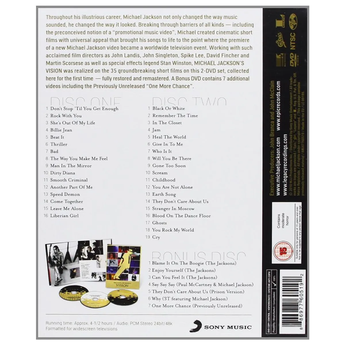 GENERICO - MICHAEL JACKSON - MICHAEL JACKSON'S VISION (3DVD) / DVD