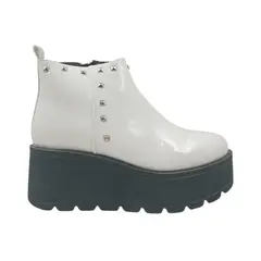 HERIEL - Botín Blanco Plataforma Mujer