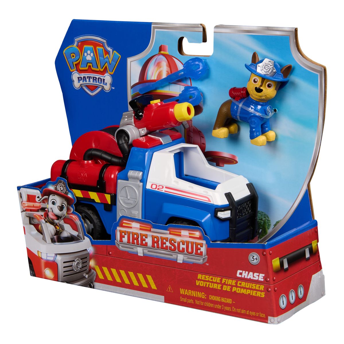 PAW PATROL - Camión de Rescate Bomberos Con Figura De Chase Paw Patrol