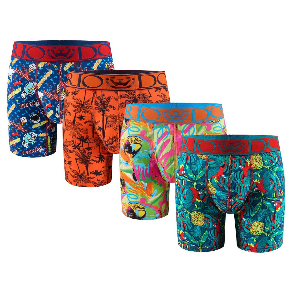 GIOVACCHINO - Pack de 4 Boxer Medio Algodón Hombre