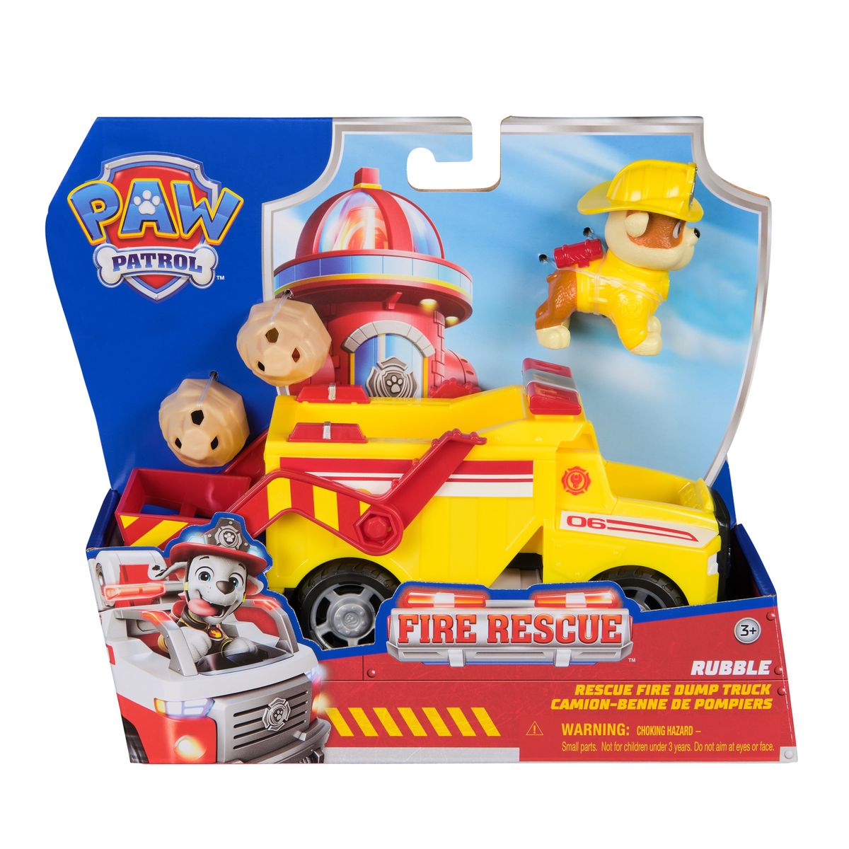 PAW PATROL - Camión de Rescate Volquete Con Figura De Rubble Paw Patrol