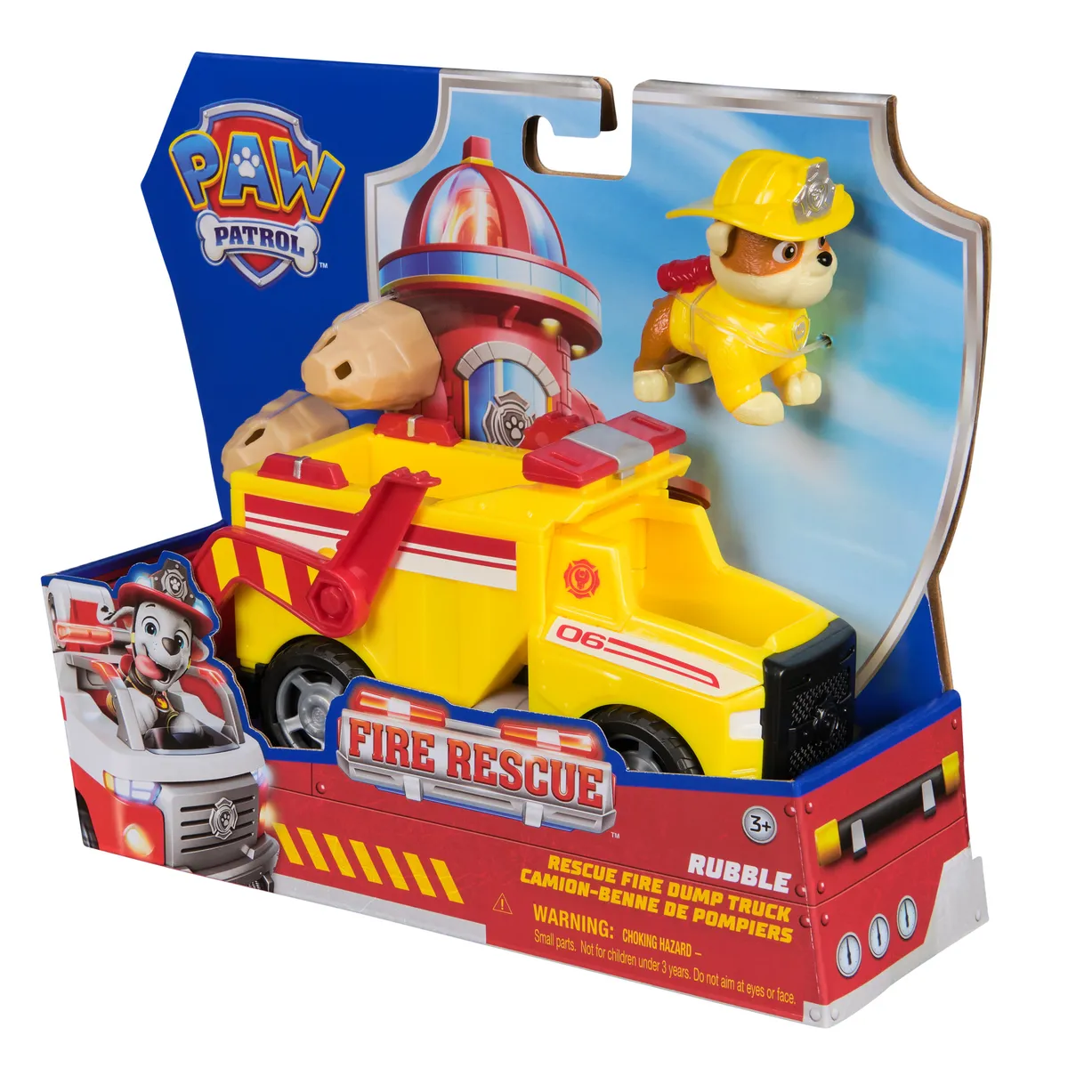 PAW PATROL - Camión de Rescate Volquete Con Figura De Rubble Paw Patrol