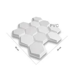 MERCAR RAY - Wall Panel Decorativo 3D PVC Panal 3,2m² 16 paneles 50x50cm