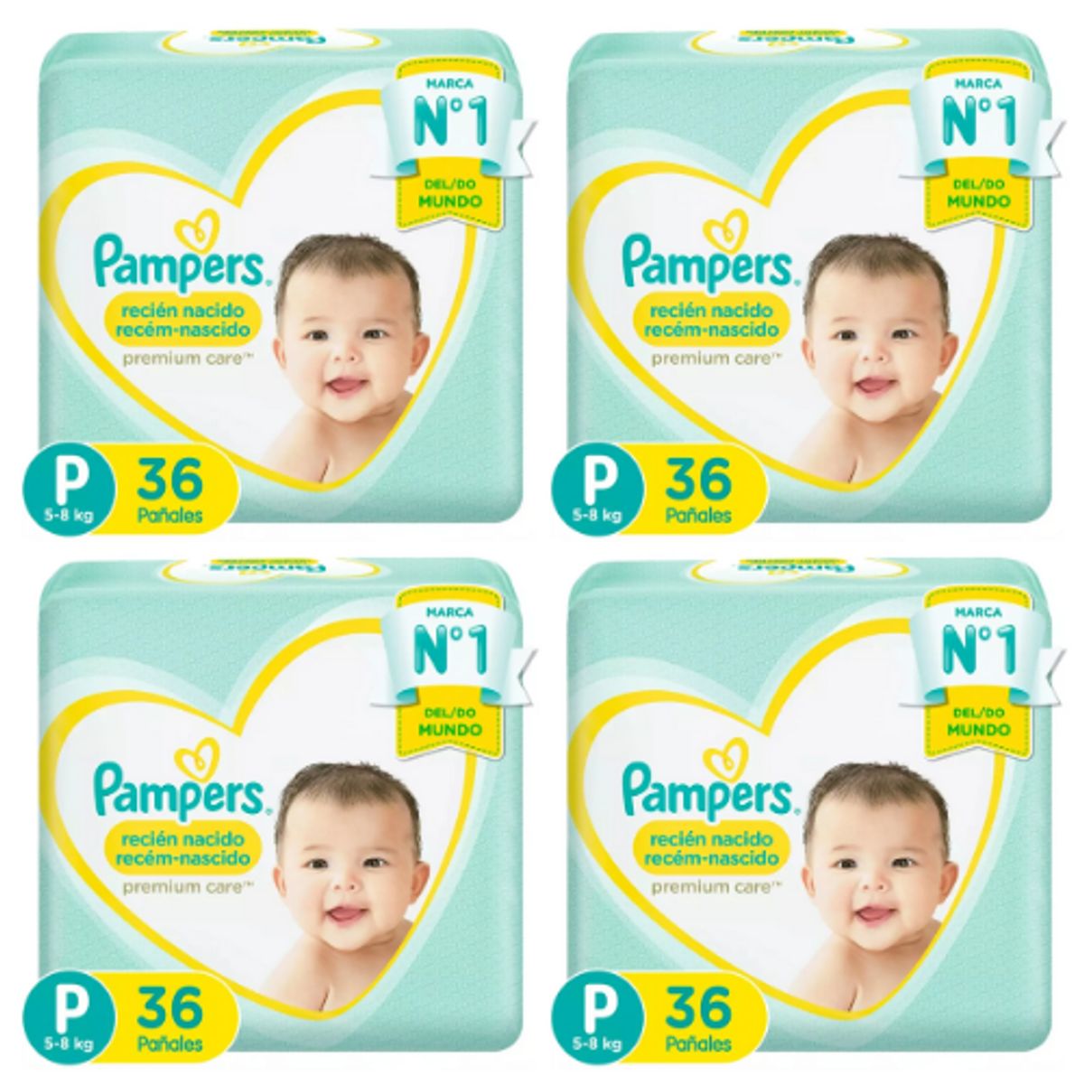 PAMPERS - Pañal Pampers Premium Care X4 P 36 (144 Pañales)