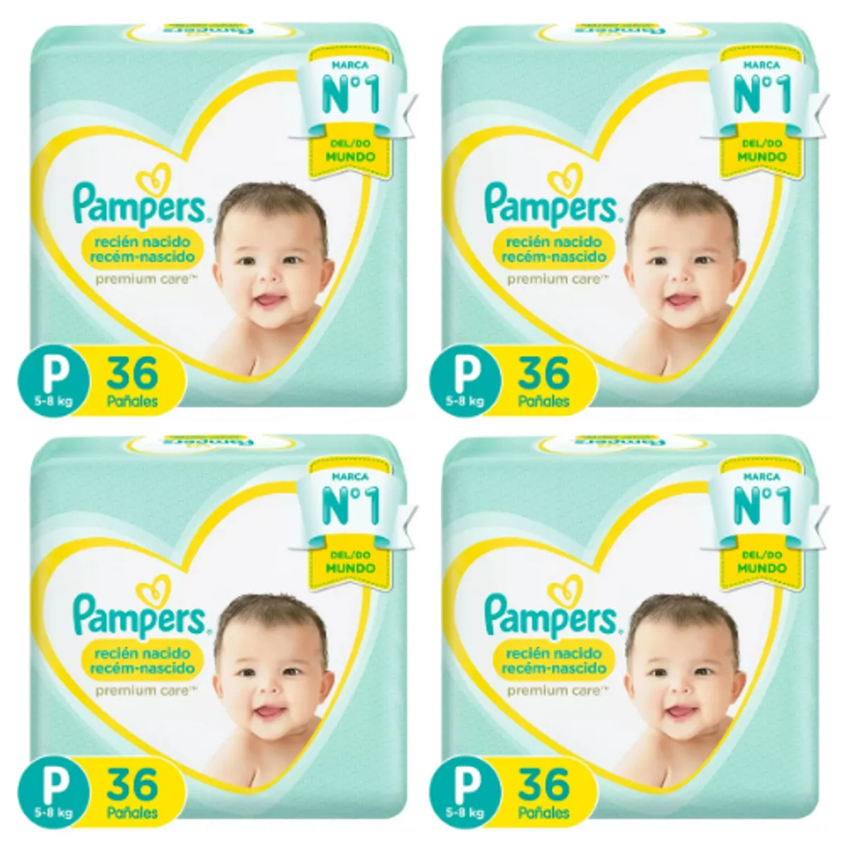 PAMPERS - Pañal Pampers Premium Care X4 P 36 (144 Pañales)
