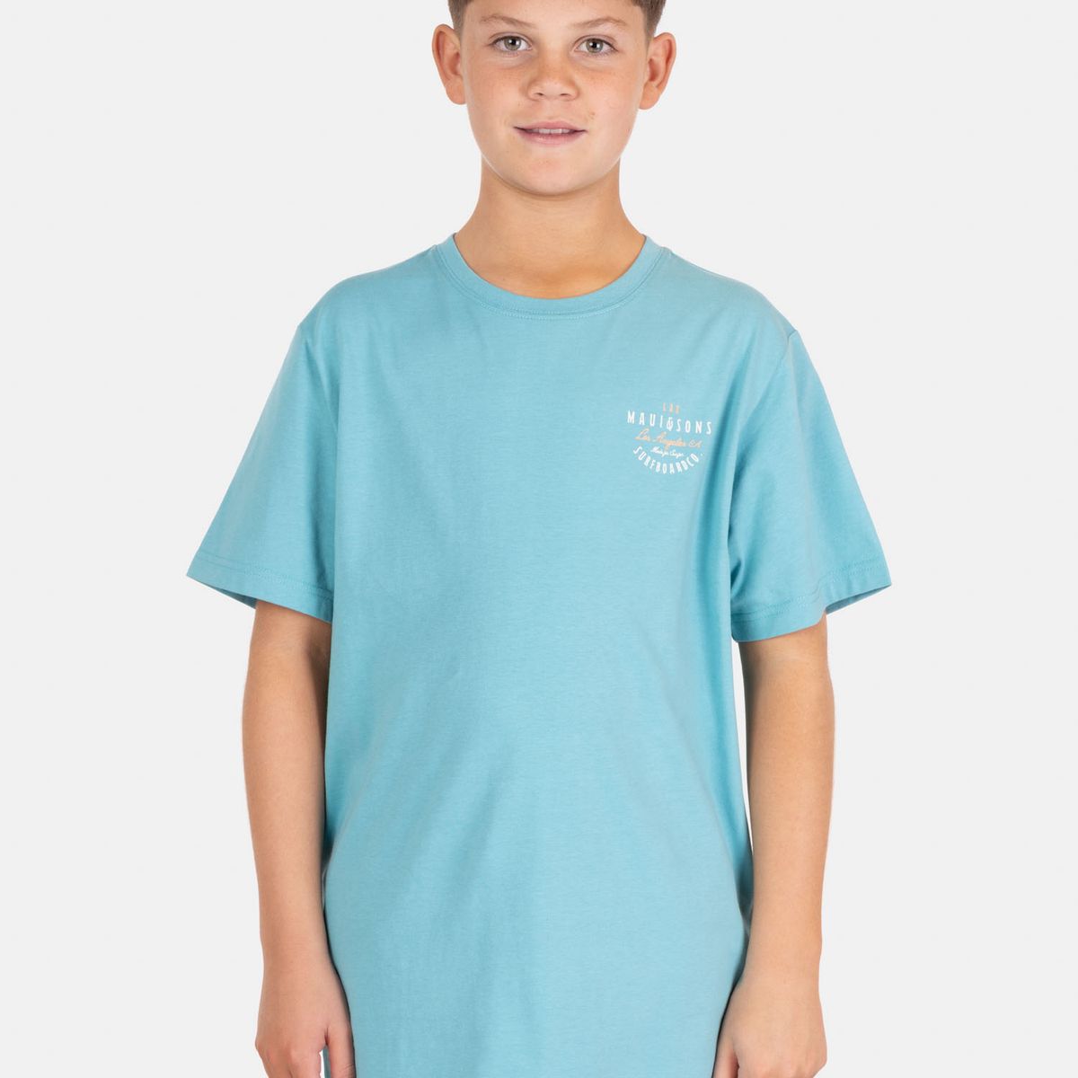 MAUI AND SONS - Polera MC OlaTribe Celeste Infantil Maui And Sons