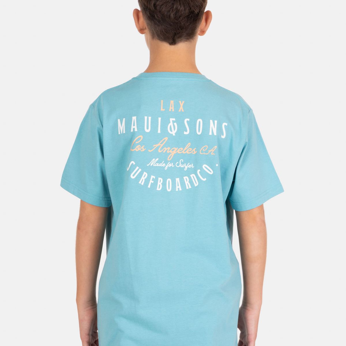 MAUI AND SONS - Polera MC OlaTribe Celeste Infantil Maui And Sons