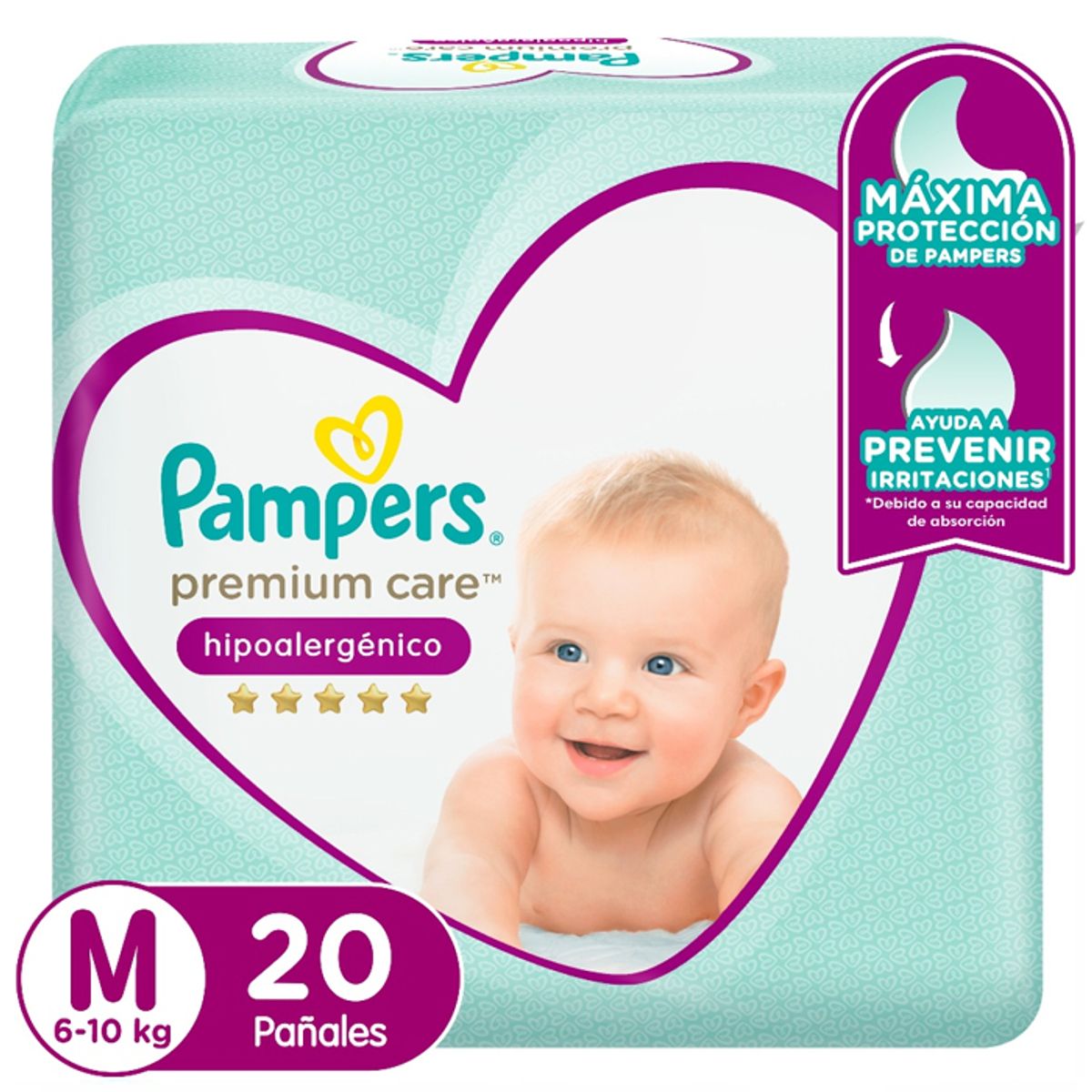 PAMPERS - Pañal Pampers Premium Care X8 M 20 (160 pañales)