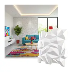 MERCAR RAY - Wall Panel Decorativo 3D Cristal 2,6m² 12 paneles 50 x 50 cm